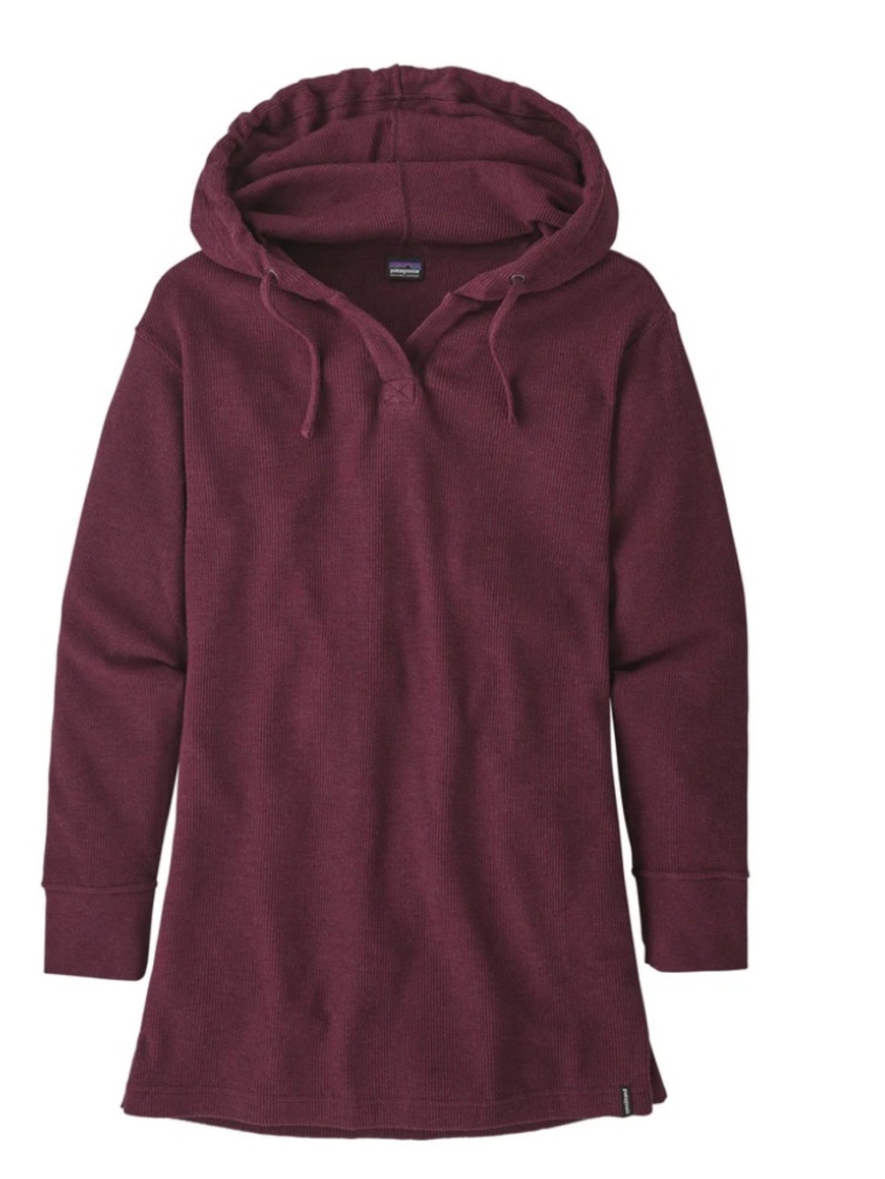 Patagonia hooded waffle, long sleeve tunic women’s wine